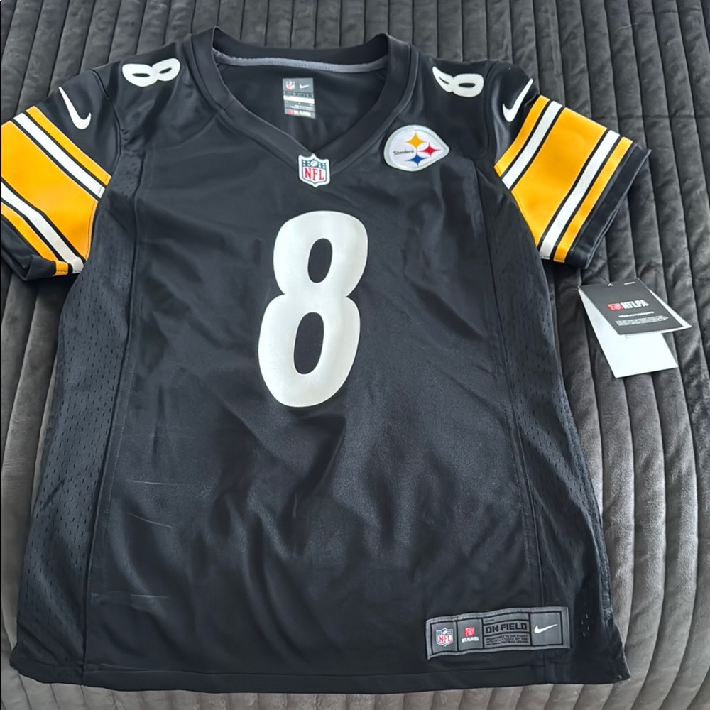 Nike Black and Gold NFL Jersey Steelers Pickett